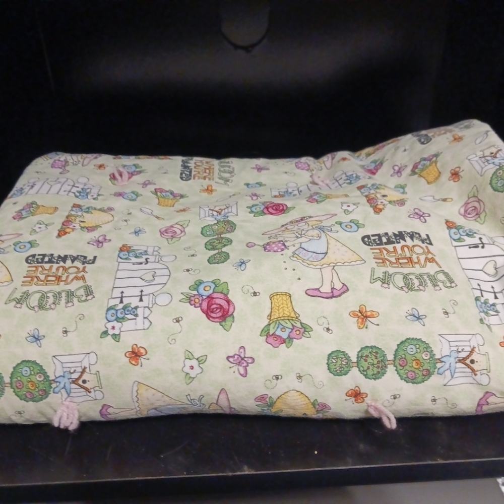 Homemade blanket fabric by Mary Engelbreit "Bloom where your planted" BUNDLE